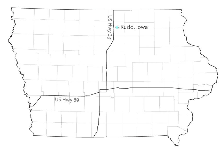 Iowa Map Rudd 01